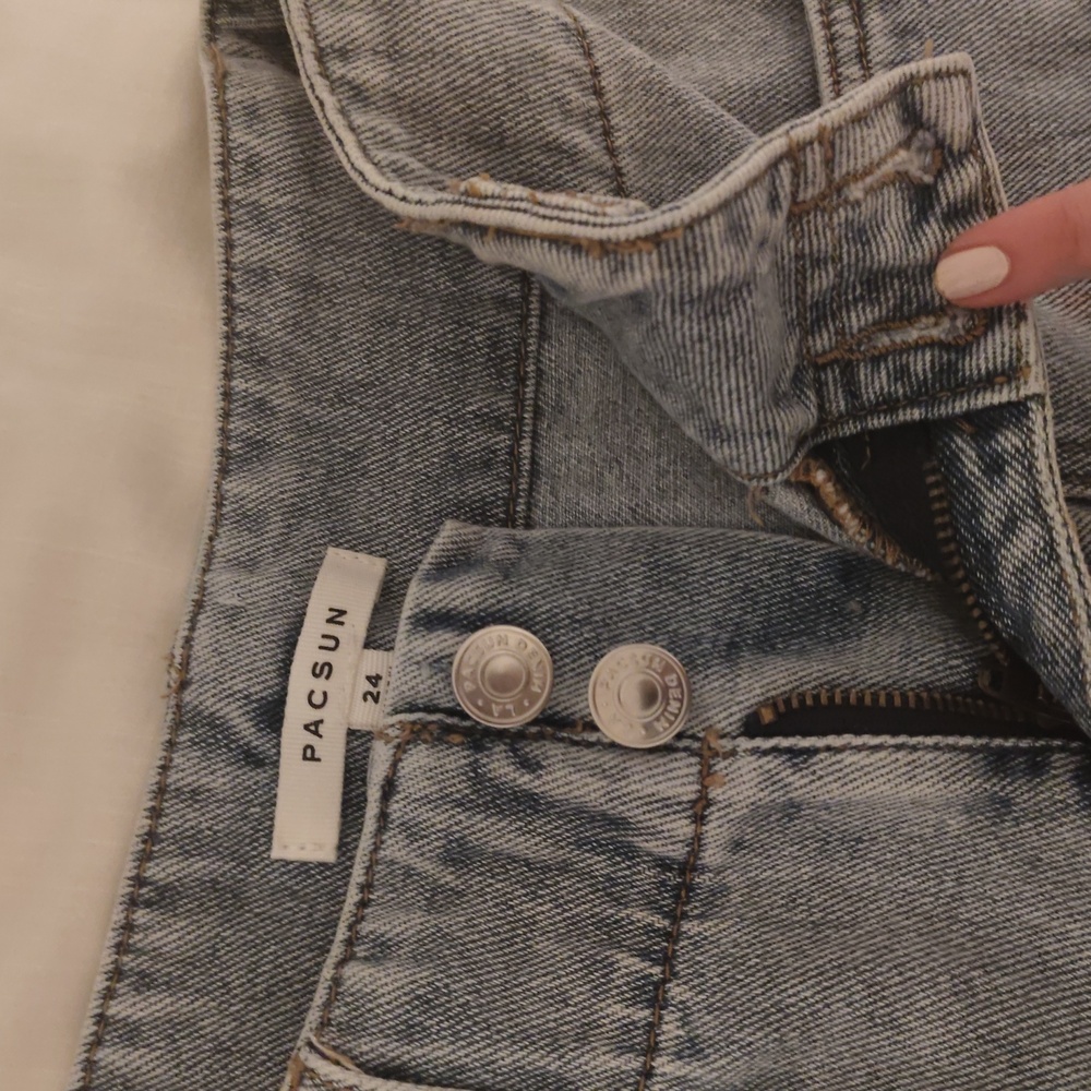 PacSun Ruffled Denim Mini Skirt - Picture 2 of 2